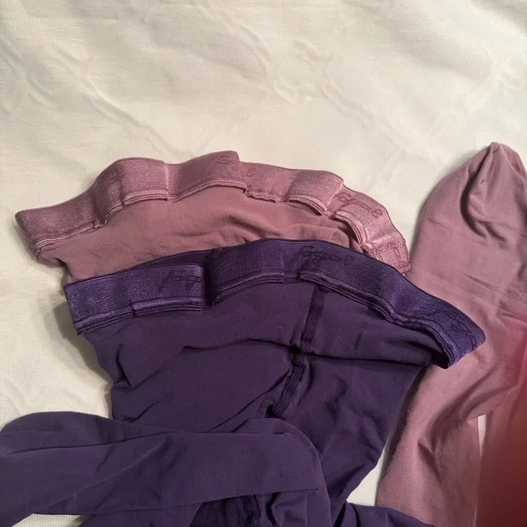 Fogal Rose Pink & Lavender Stockings Bundle(Size Small)
